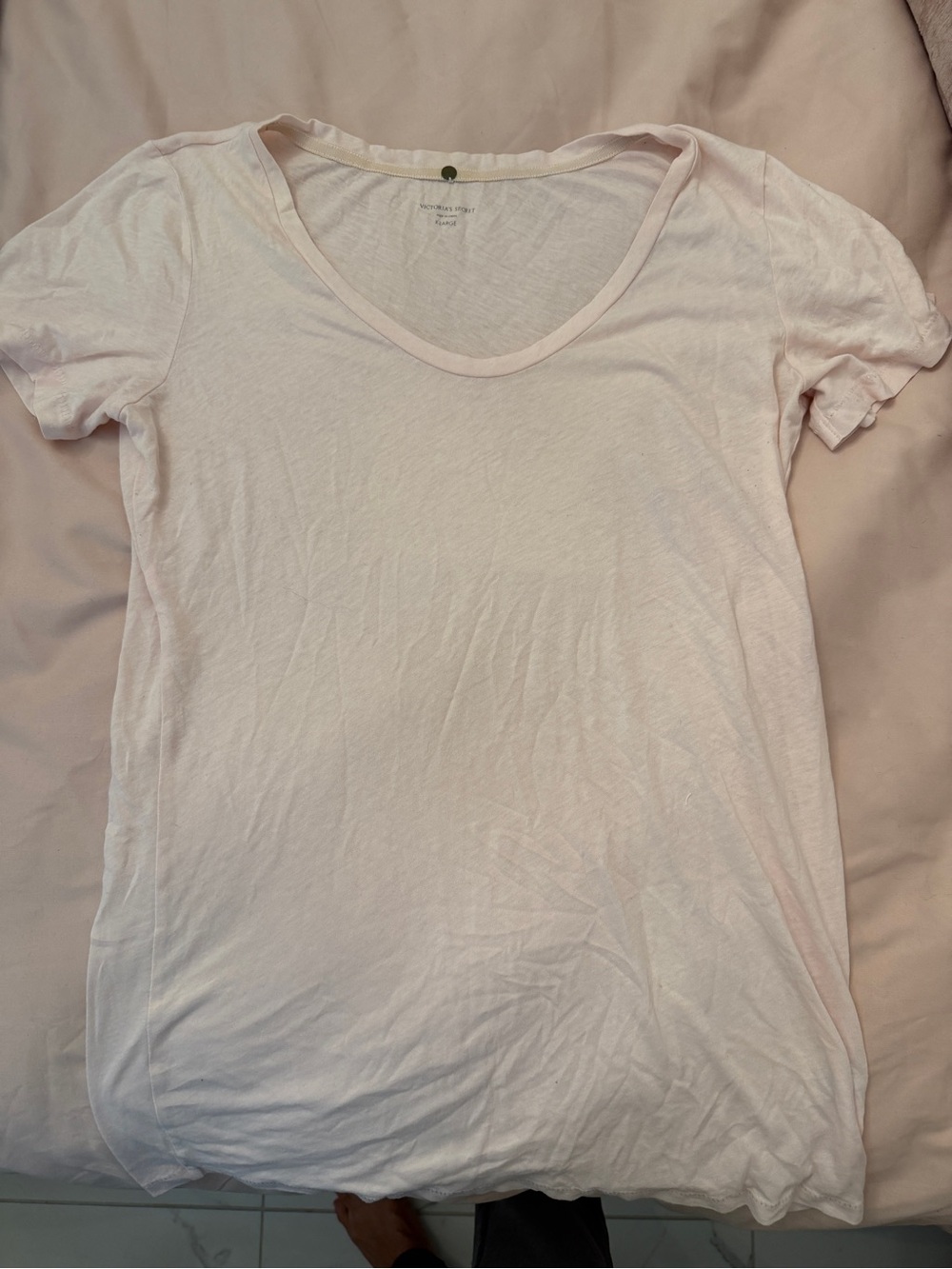 Victoria’s Secret Lightweight Scoop Neck Tee - Pale Pink